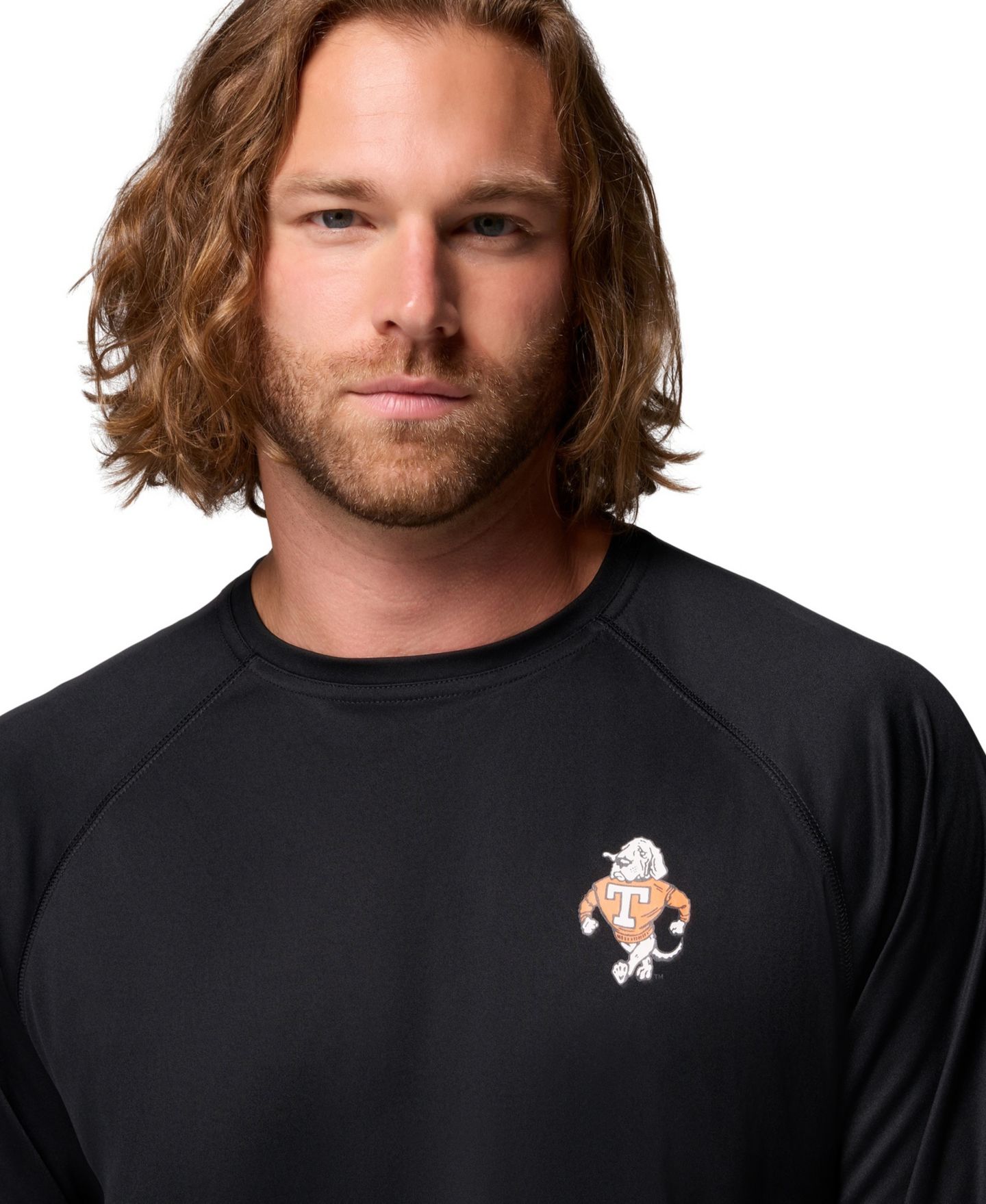 Мужская футболка Columbia Charcoal Tennessee Volunteers Terminal Tackle Omni-Shade Raglan Long-Sleeve — фото 5