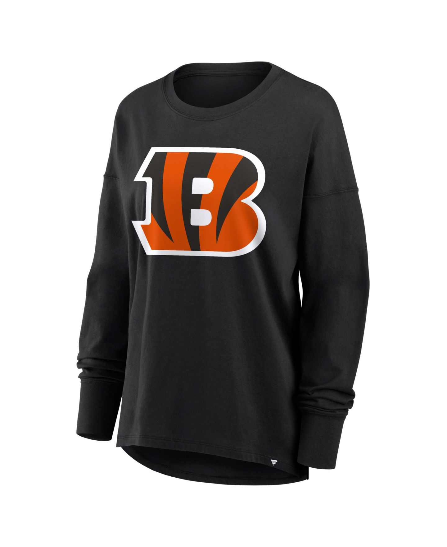 Женская футболка Fanatics Black Cincinnati Bengals Relaxed Hip Essential Long-Sleeve — фото 2