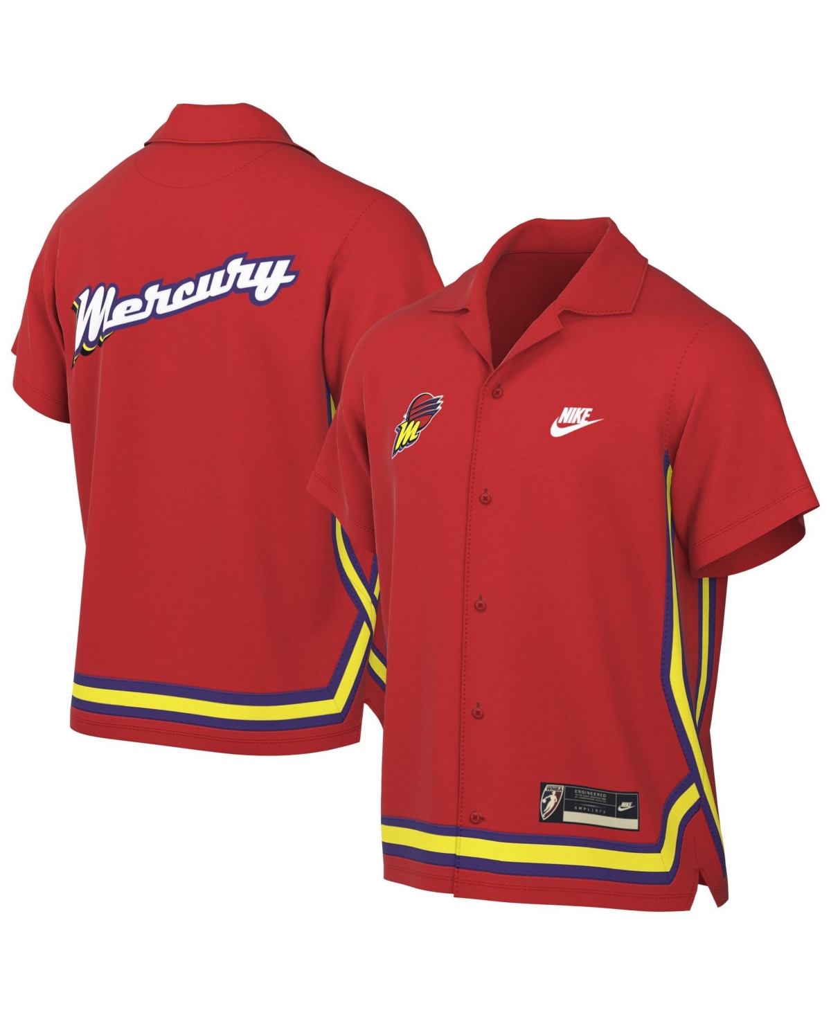 Nike Men's and Women's Red Phoenix Mercury Throwback Lightweight Dri-fit Button-Up Court Origins Shirt - Red