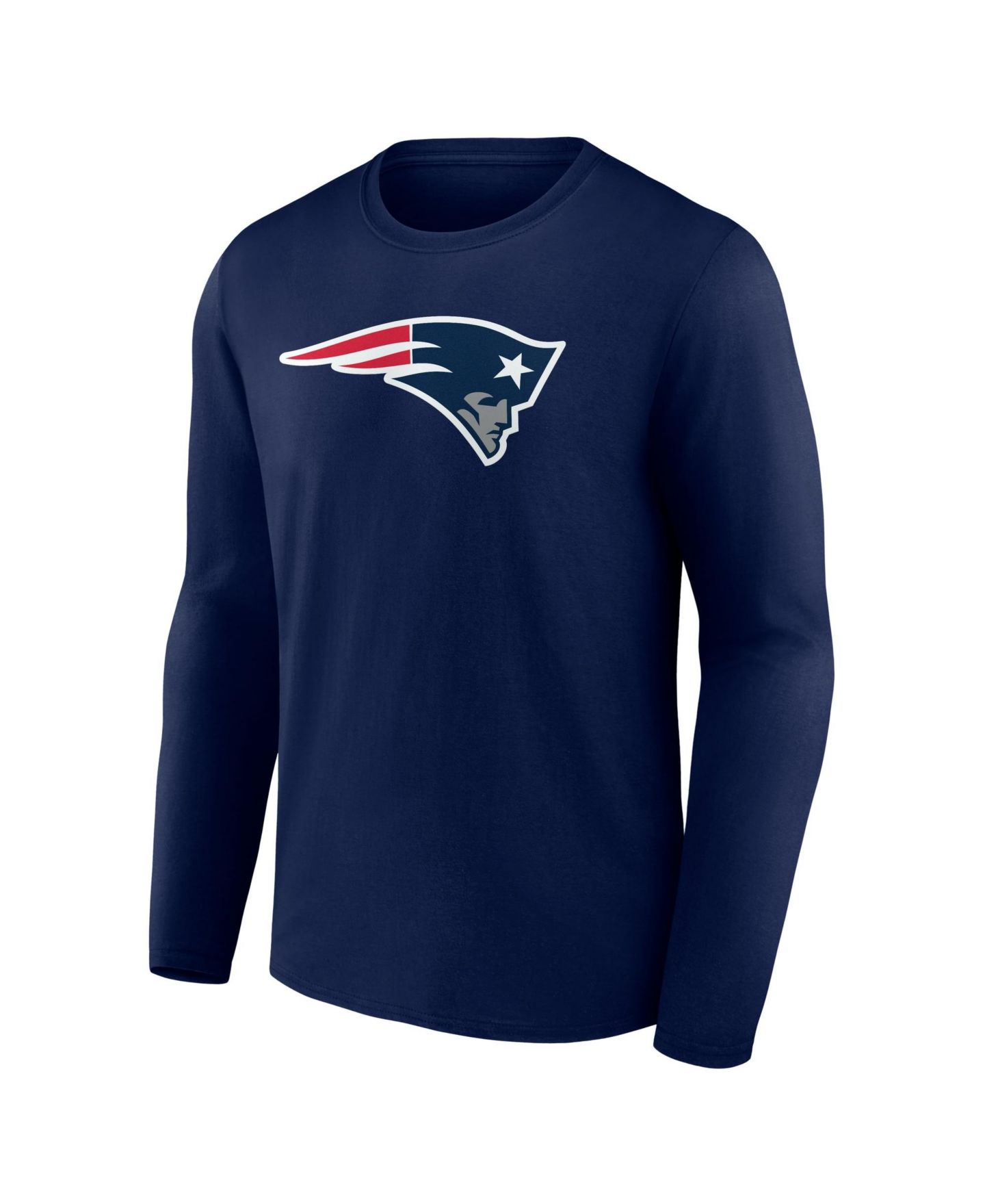 Мужская футболка Logo Athletic Navy New England Patriots Primary Logo Long-Sleeve — фото 3