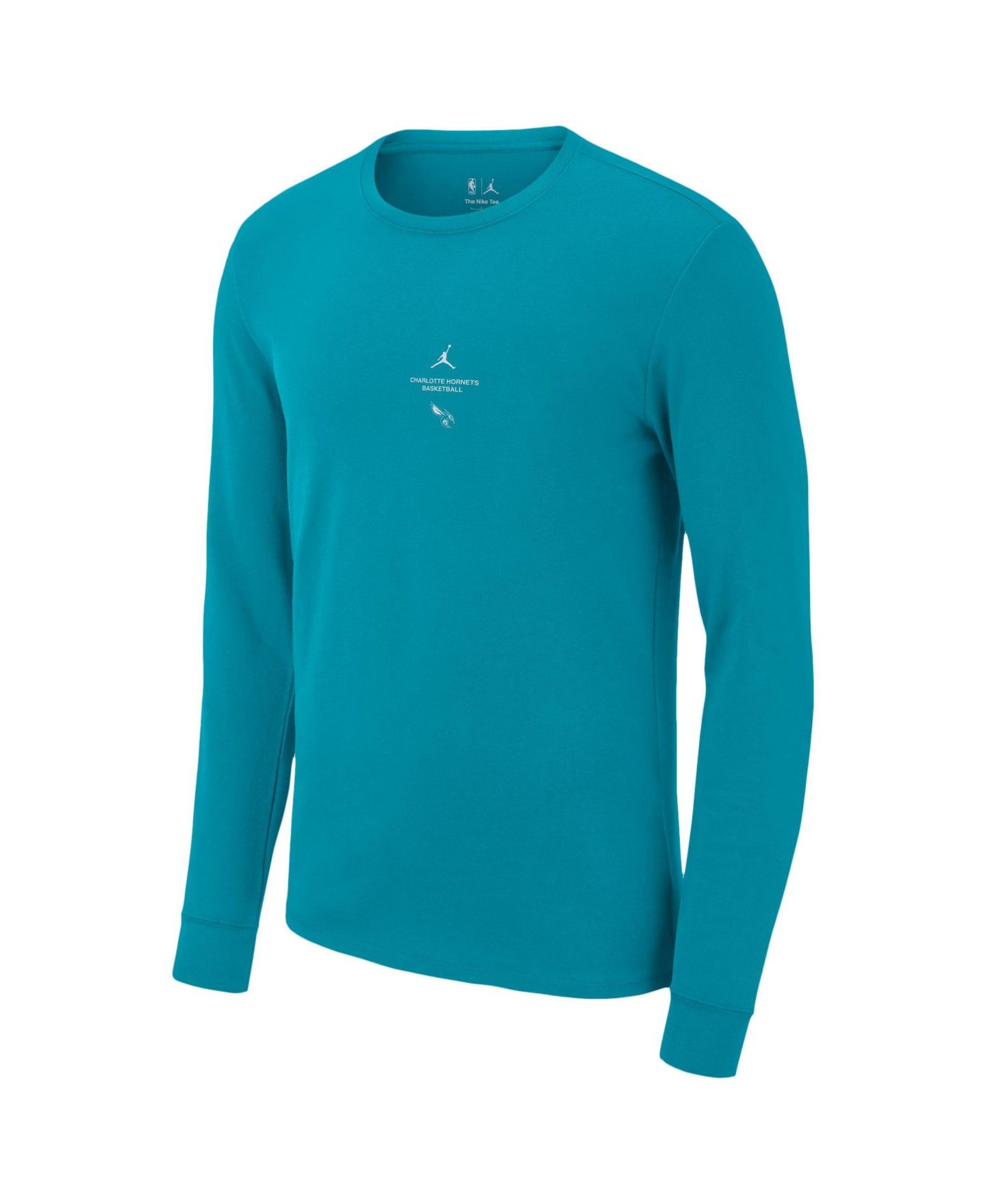 Мужская футболка Jordan Teal Charlotte Hornets 2026 Standard Issue Practice Long-Sleeve — фото 2