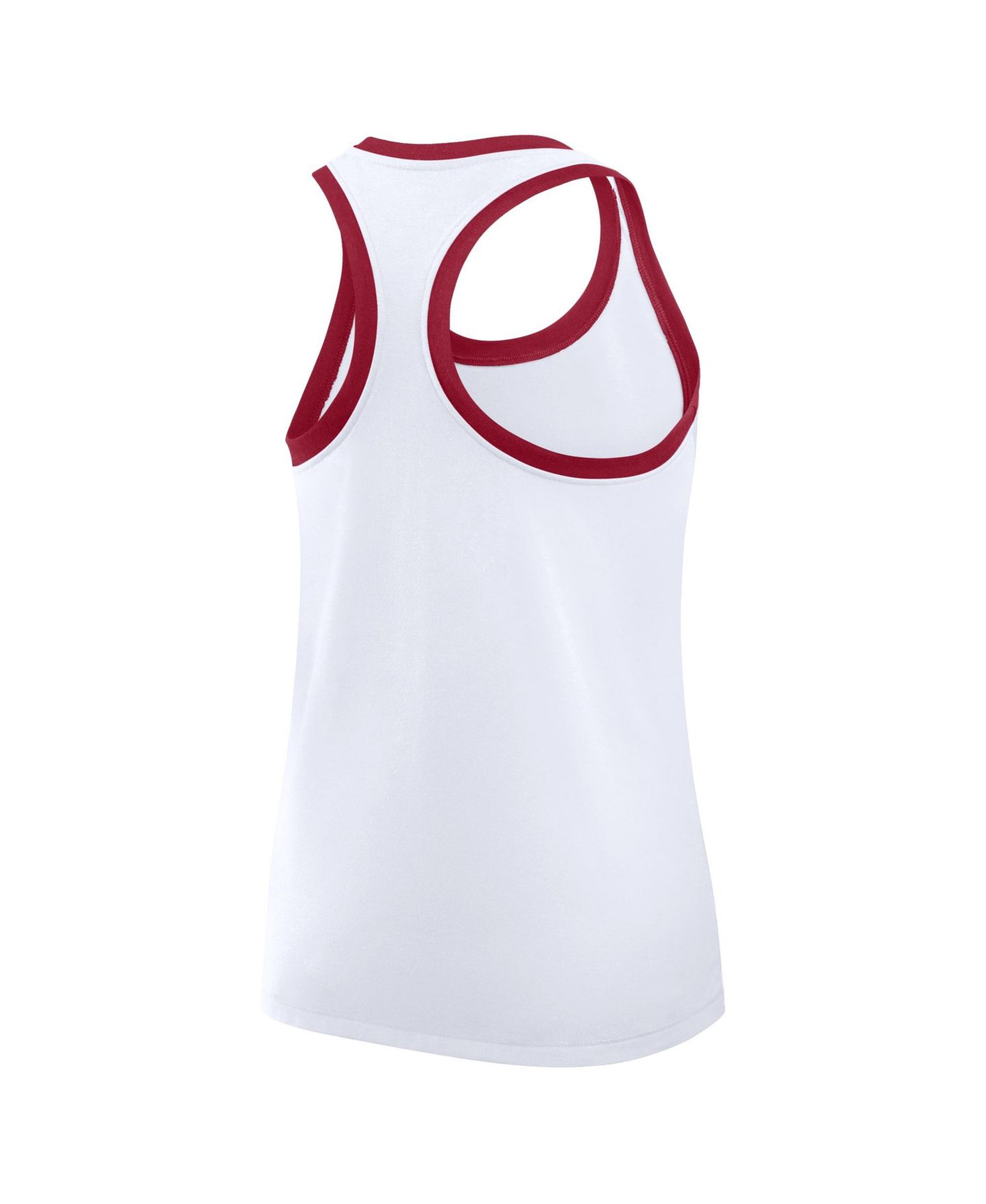 Женский топ Jordan White Oklahoma Sooners Uni Name Tri-Blend Dri-FIT Racerback — фото 5