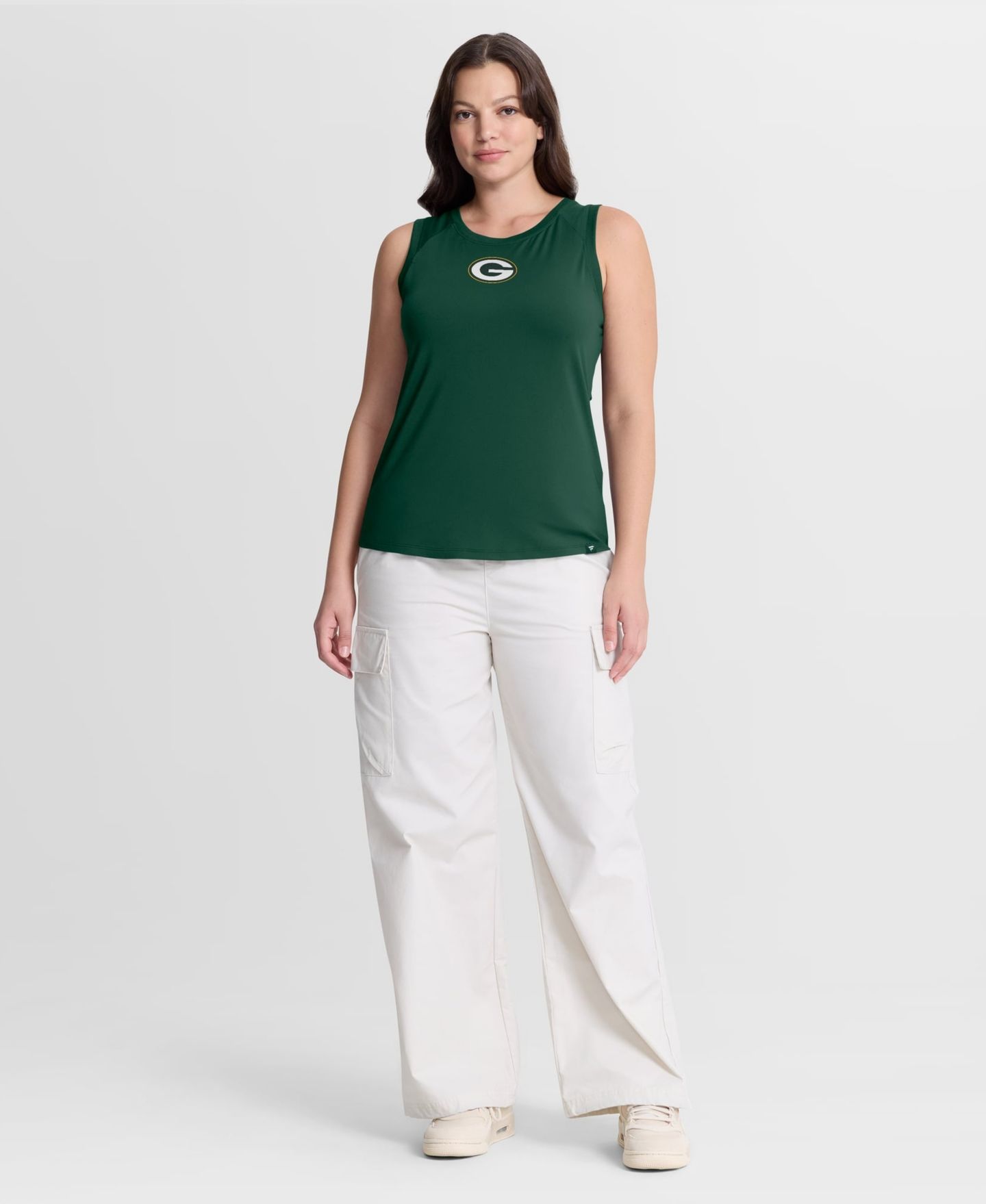 Женский топ Fanatics Green Bay Packers Draped Mesh Back Performance — фото 4