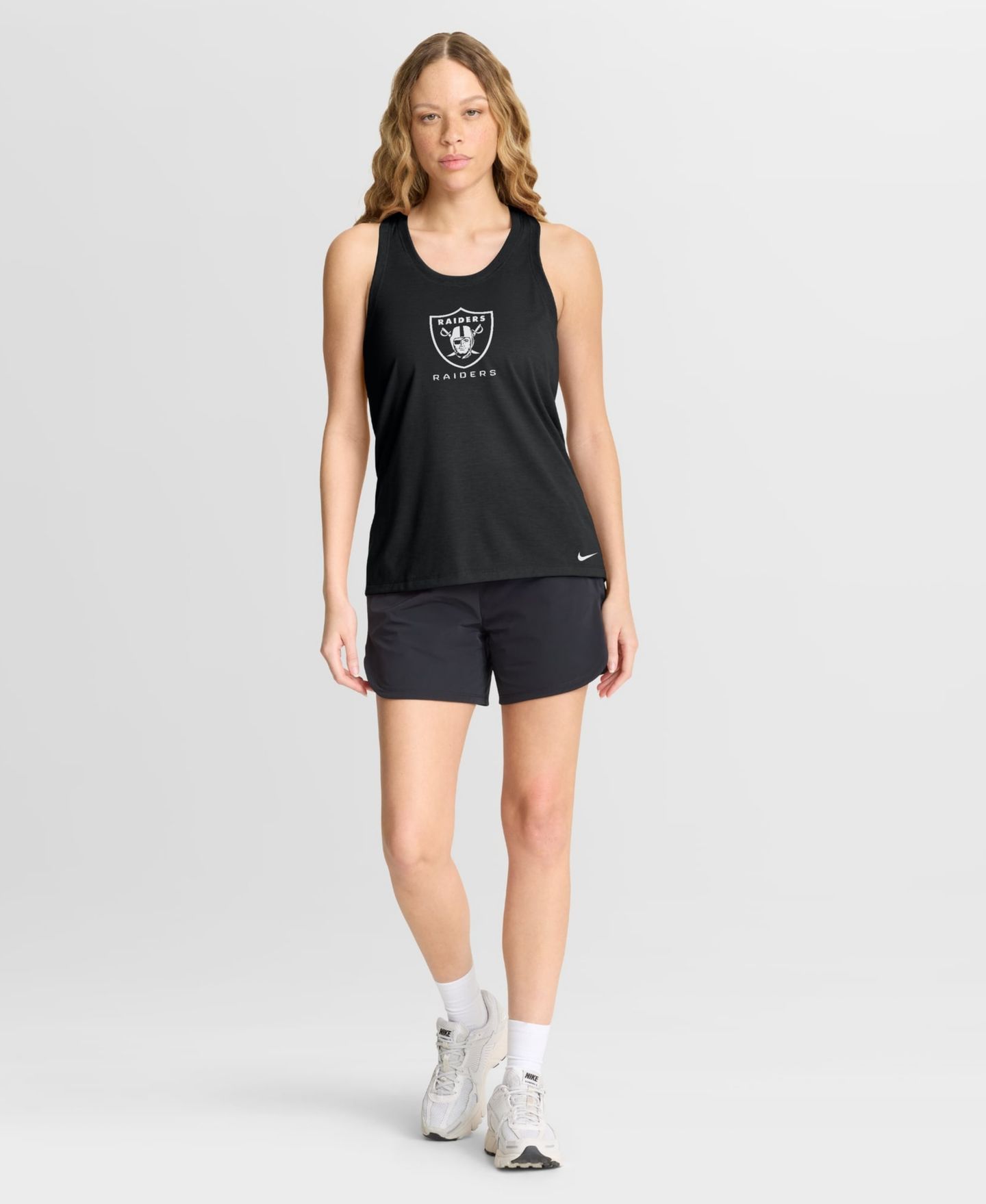 Женский топ Nike Black Las Vegas Raiders Hurry Up Tri-Blend Dri-FIT — фото 3