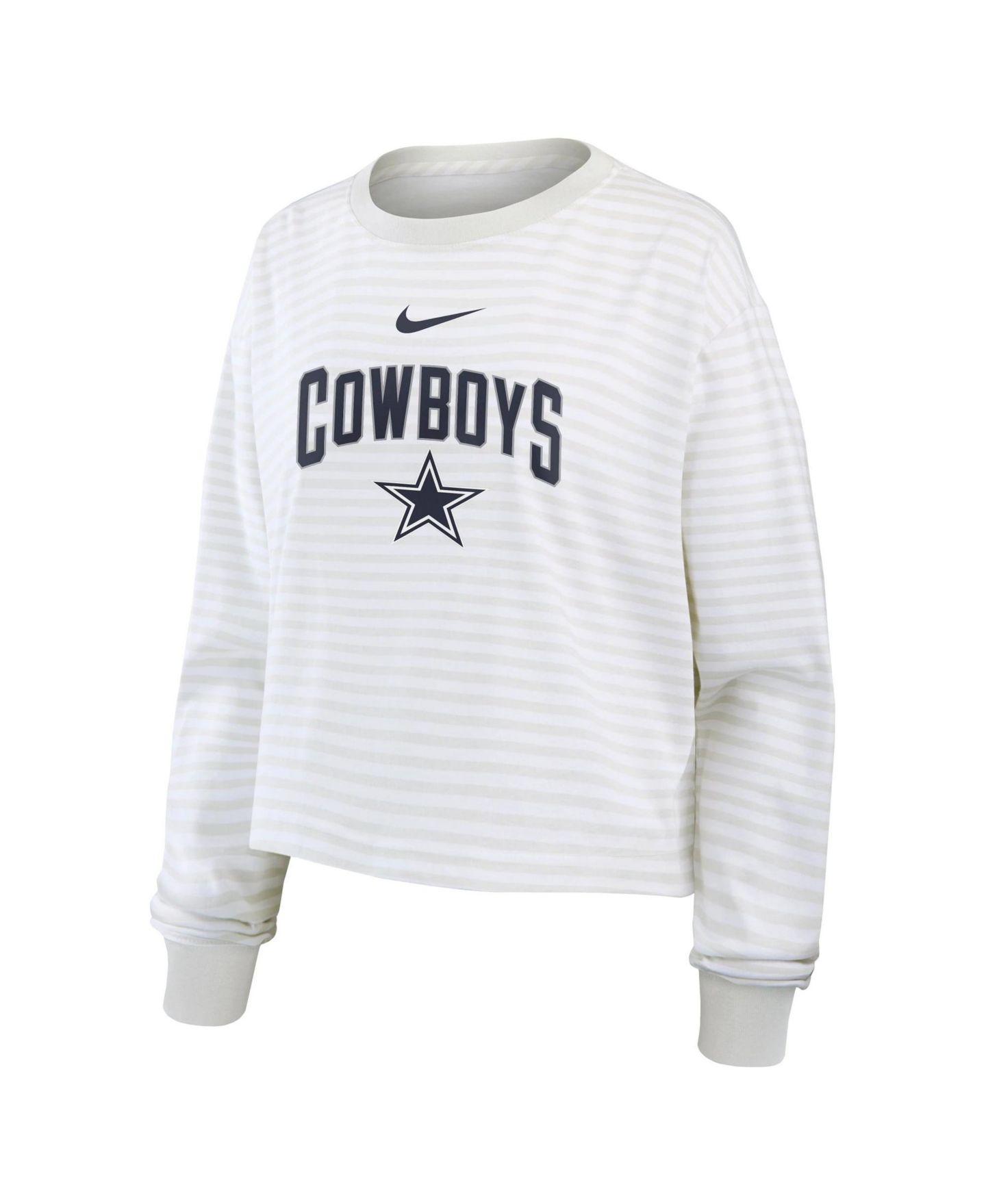 Женский топ Nike White Dallas Cowboys Loose Fit Crop — фото 3