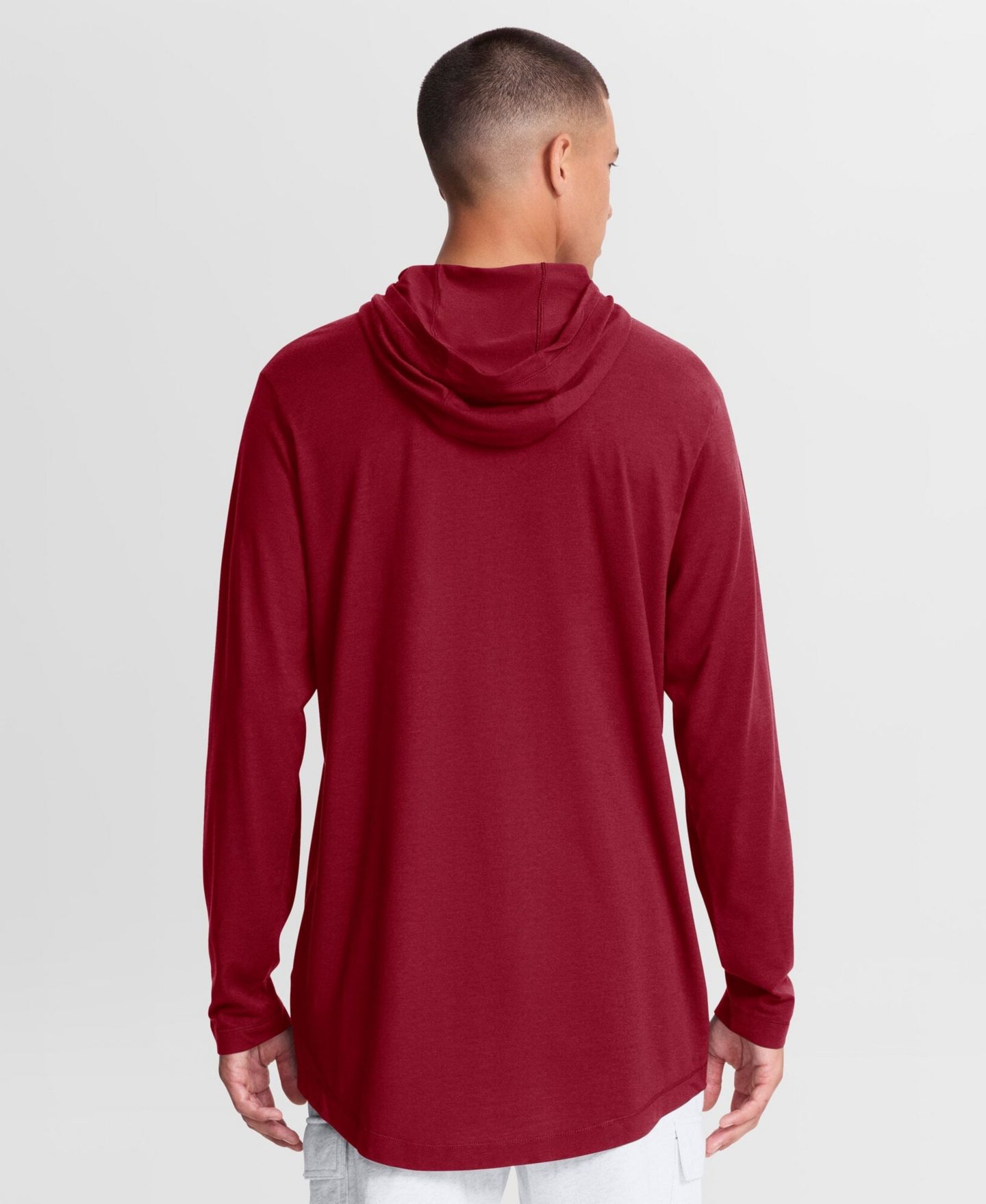 Мужская футболка Nike Crimson Alabama Crimson Tide Primetime Arch Tri-Blend Dri-FIT Long-Sleeve Hooded — фото 3