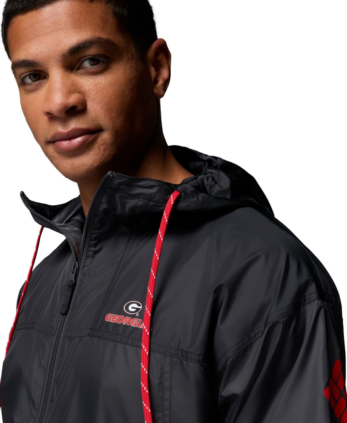 Мужская куртка Columbia Black Georgia Bulldogs Flash Challenger II Full-Zip Hooded Windbreaker — фото 6