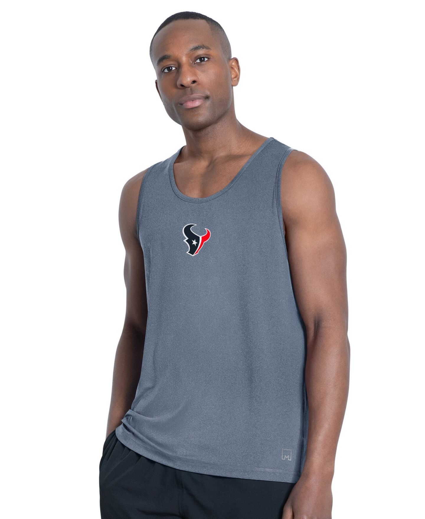 Мужской топ MSX by Michael Strahan Navy Houston Texans Energy Scoop Neck — фото 1