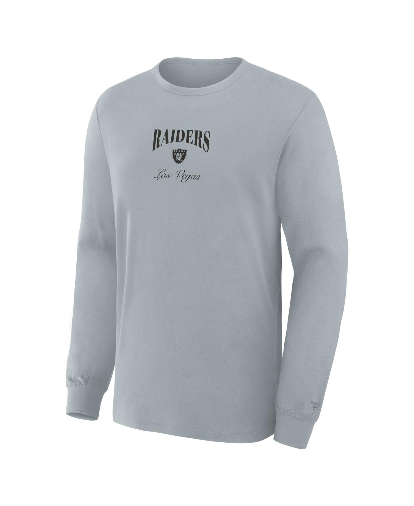 Мужская футболка Fanatics Gray Las Vegas Raiders Midnight Falls Long-Sleeve — фото 4