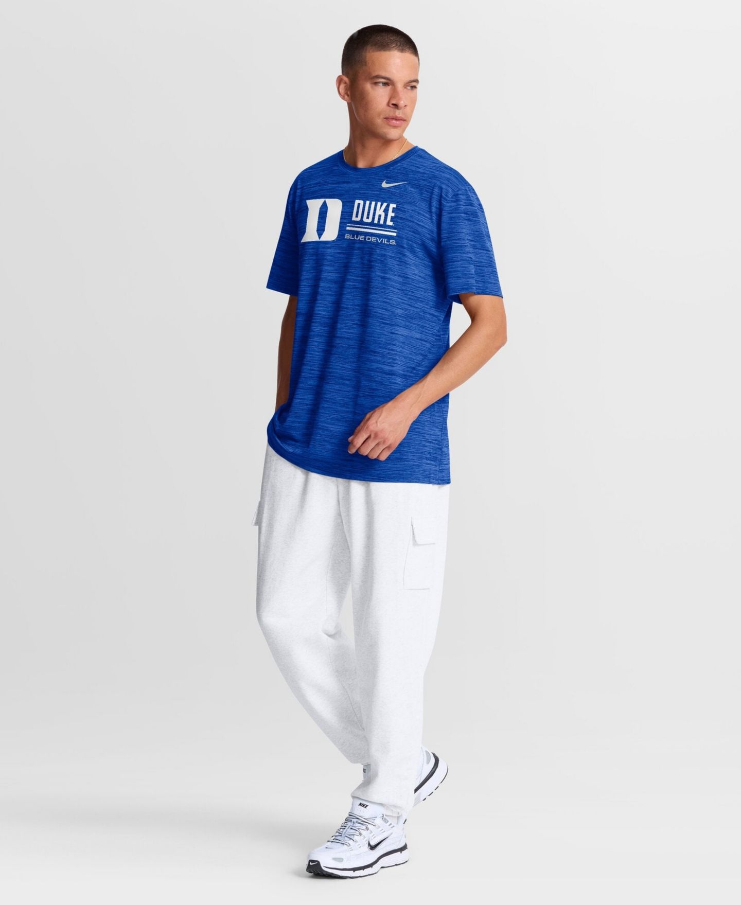 Мужская футболка Nike Royal Duke Blue Devils Sideline Velocity Dri-FIT — фото 5