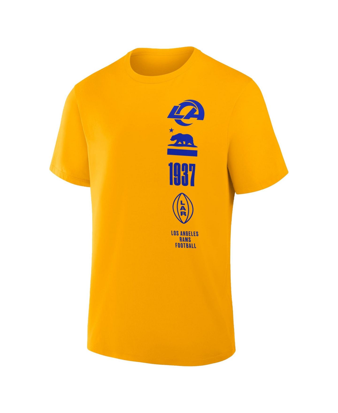 Мужская футболка Fanatics Gold Los Angeles Rams Breaking Tackles Legacy Cotton — фото 3