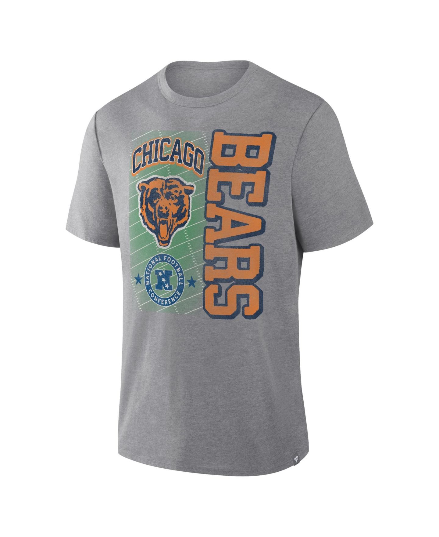 Мужская футболка Fanatics Heather Gray Chicago Bears Tribute Direct Handoff Tri-Blend — фото 4