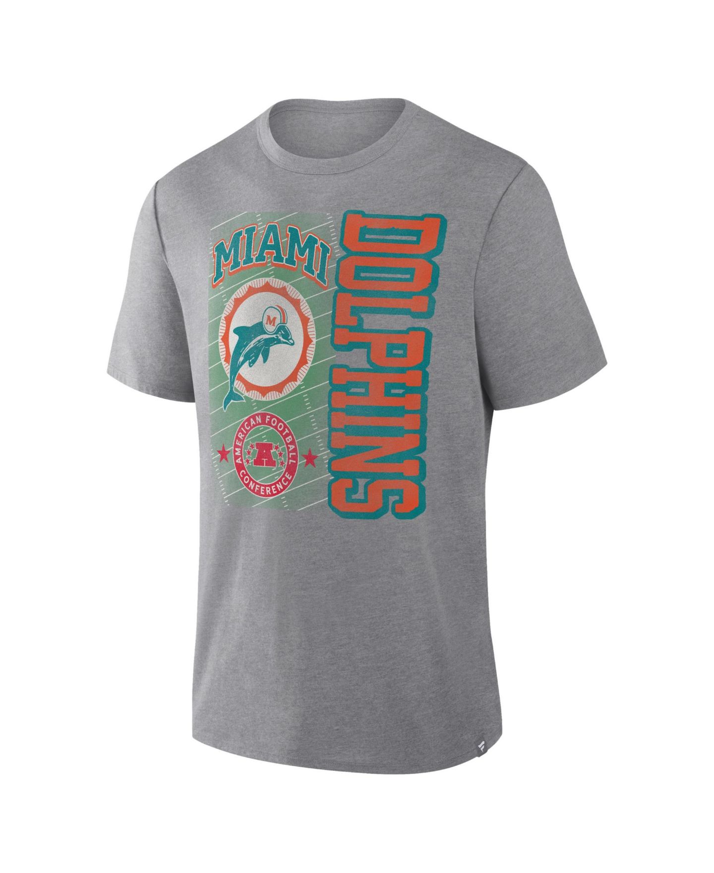 Мужская футболка Fanatics Heather Gray Miami Dolphins Tribute Direct Handoff Tri-Blend — фото 4