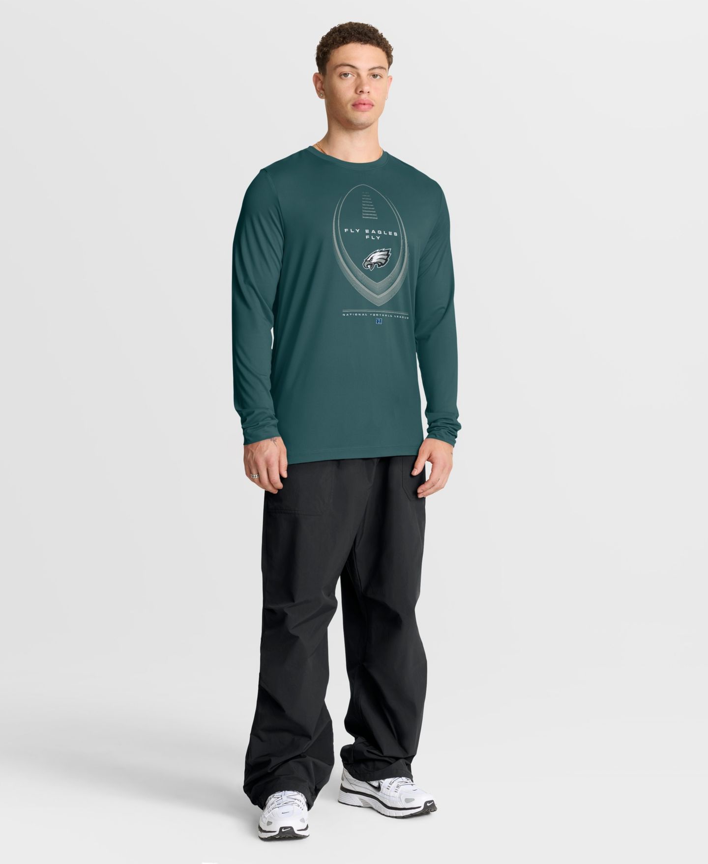Мужская футболка Nike Midnight Green Philadelphia Eagles Legend Icon Dri-FIT Long-Sleeve — фото 5