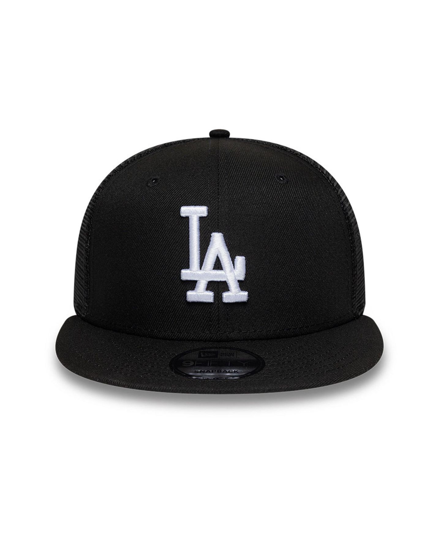 Мужская кепка New Era Black Los Angeles Dodgers 9FIFTY Adjustable Trucker Hat — фото 2