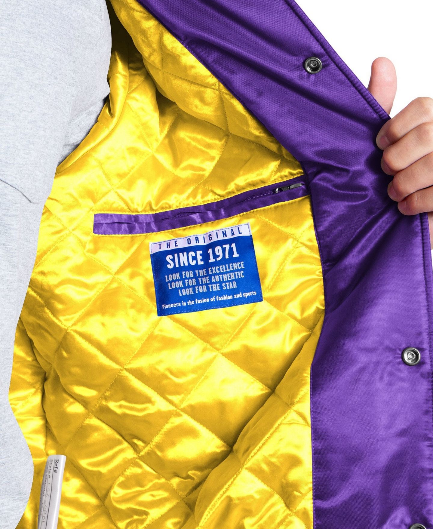 Мужская куртка Starter Purple Minnesota Vikings Courtside Varsity Full Snap — фото 4
