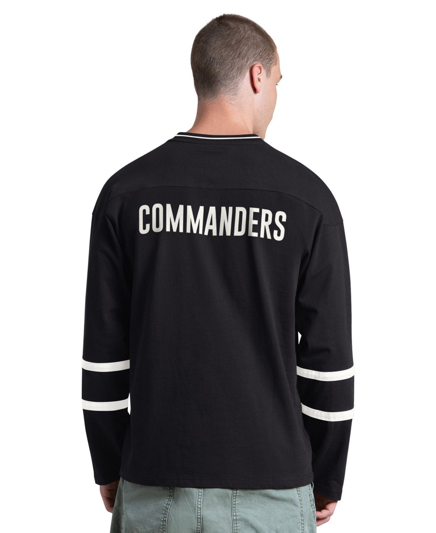 Мужская футболка Starter Black/White Washington Commanders Lineup Long-Sleeve — фото 2
