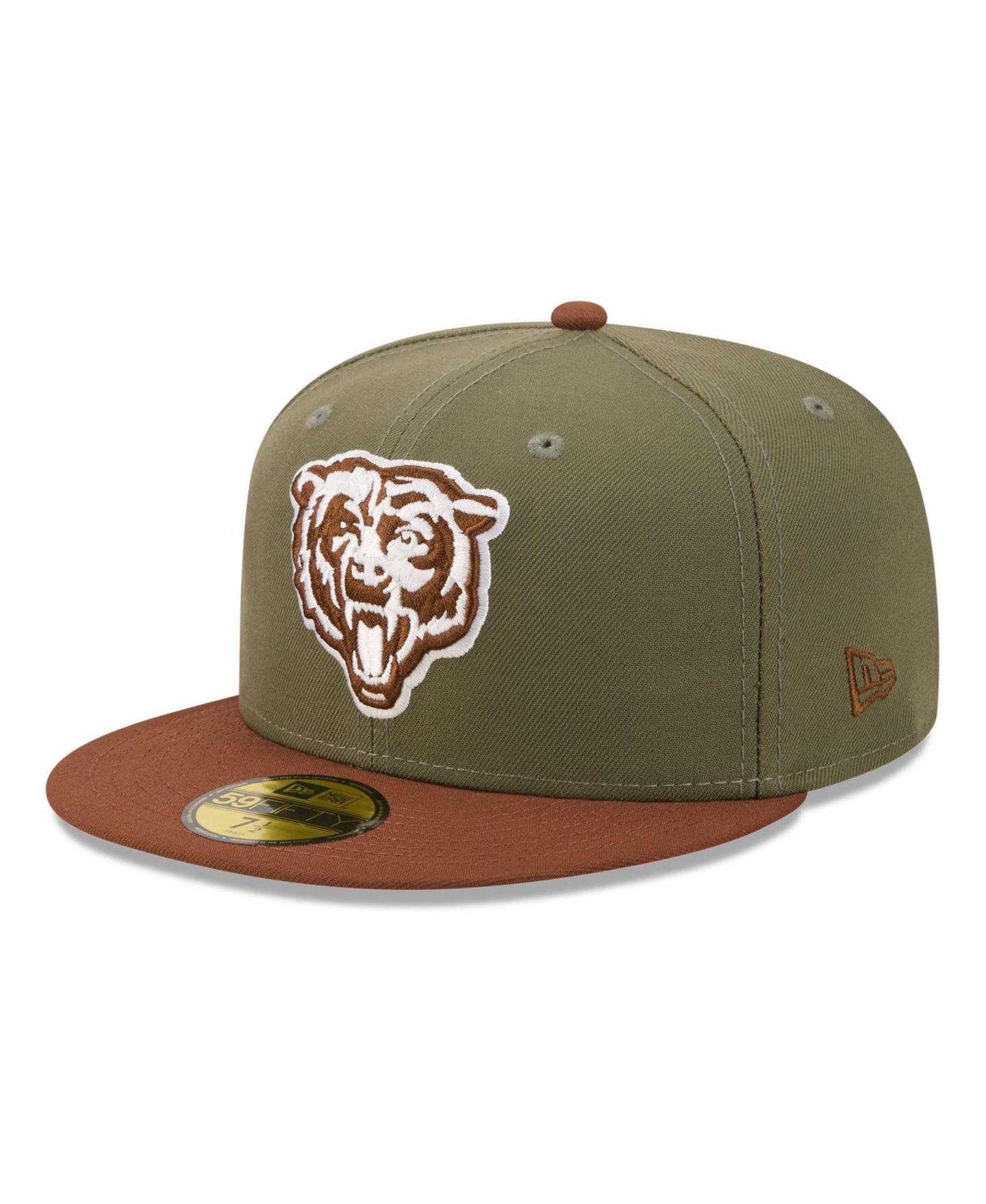 Мужские головные уборы New Era Olive/Brown Chicago Bears Color Pack 59FIFTY Fitted Hat — фото 1