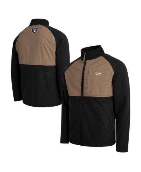 Мужская куртка Darius Rucker Collection By Fanatics Black/Tan Las Vegas Raiders Full-Zip Raglan