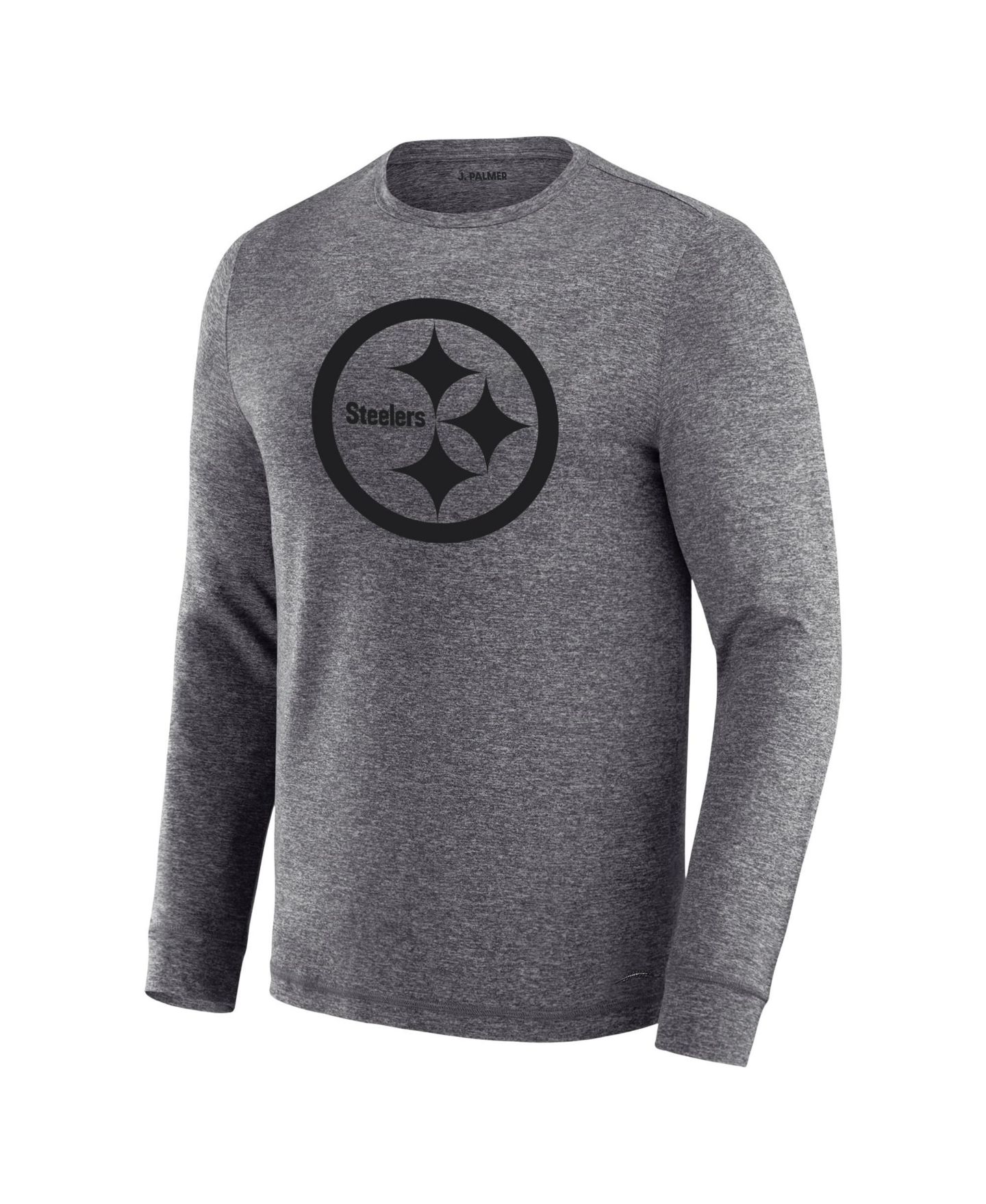 Мужская футболка J. Palmer Charcoal Pittsburgh Steelers Four Down Long-Sleeve — фото 3