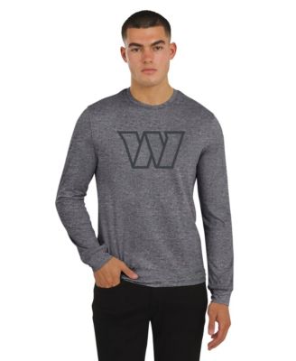 Men's Charcoal Washington Commanders Four Down Long-Sleeve T-Shirt