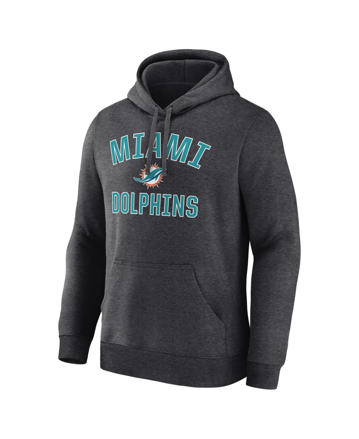 Logo Athletic Men's Heather Charcoal Miami Dolphins Arch Victory Hoodie - Heather Charcoal