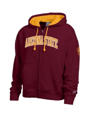 Women's Maroon Arizona State Sun Devils Arch Full-Zip Fleece Hoodie