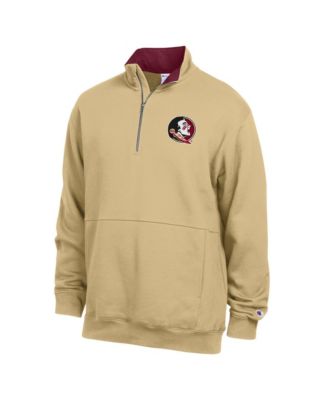 Men's Gold Florida State Seminoles Fleece Quarter-Zip Pullover