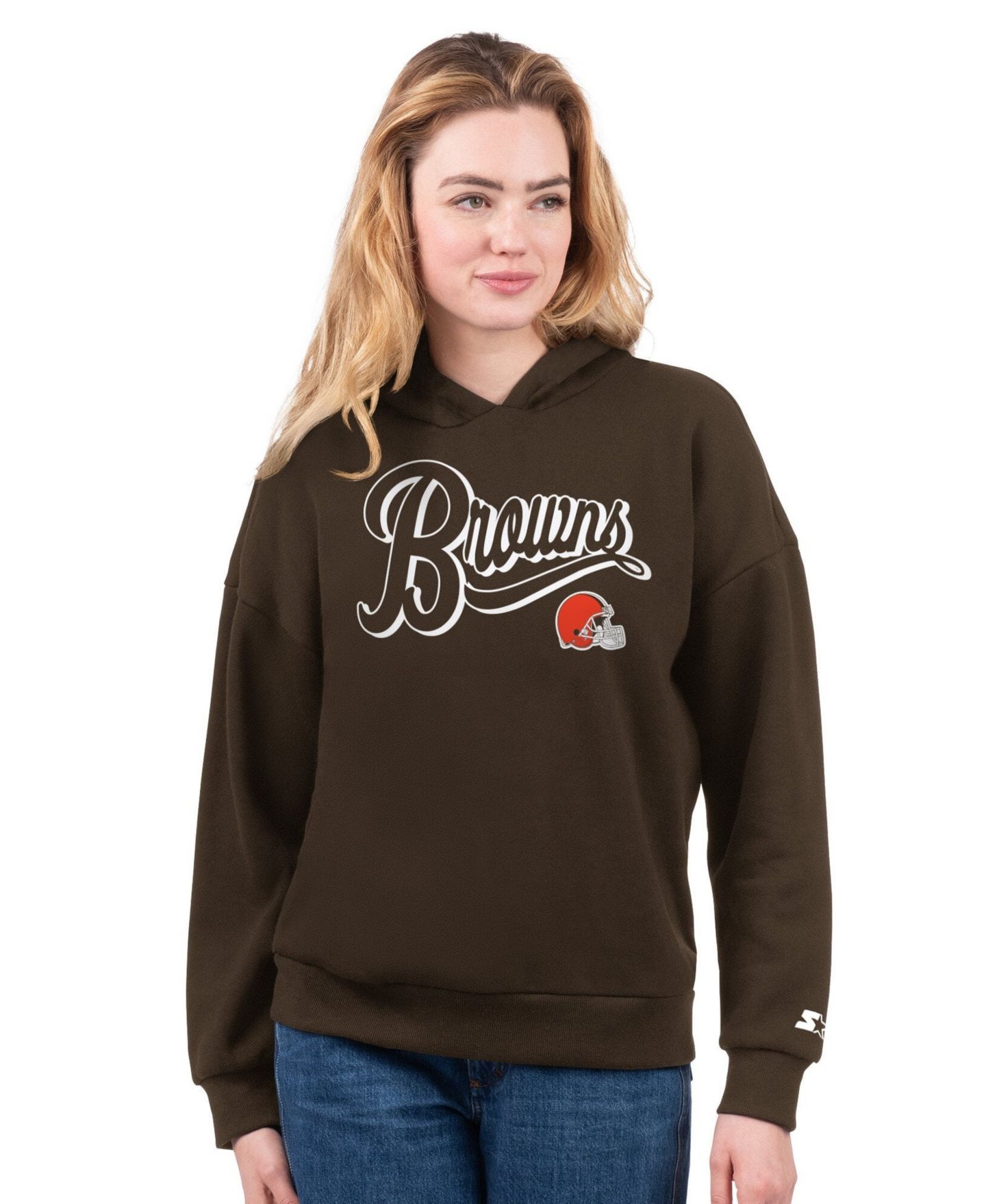 Женские худи Starter Orange/Brown Cleveland Browns and T-Shirt Combo Pack — фото 4