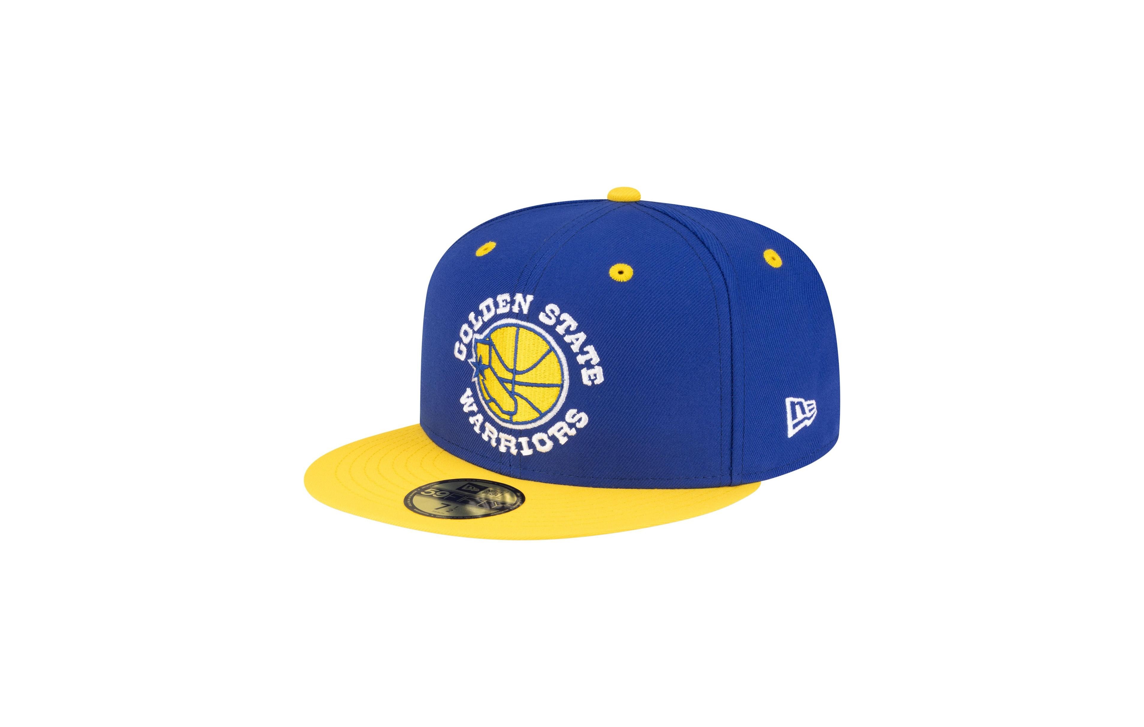 New Era Men's Royal/Gold Golden State Warriors 80s Throwback 59FIFTY Fitted Hat