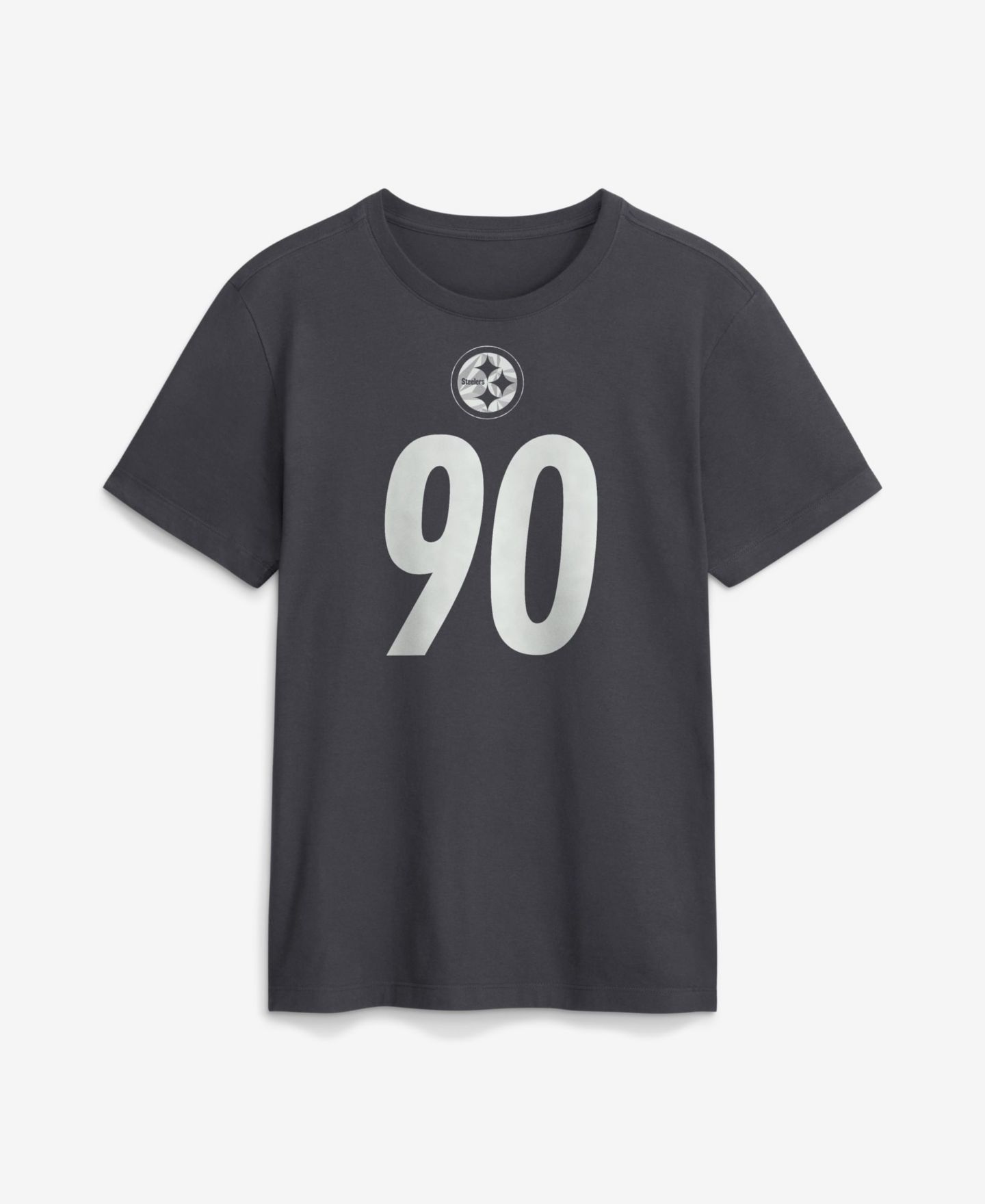 Мужская футболка Nike T.J. Watt Anthracite Pittsburgh Steelers Name & Number — фото 2