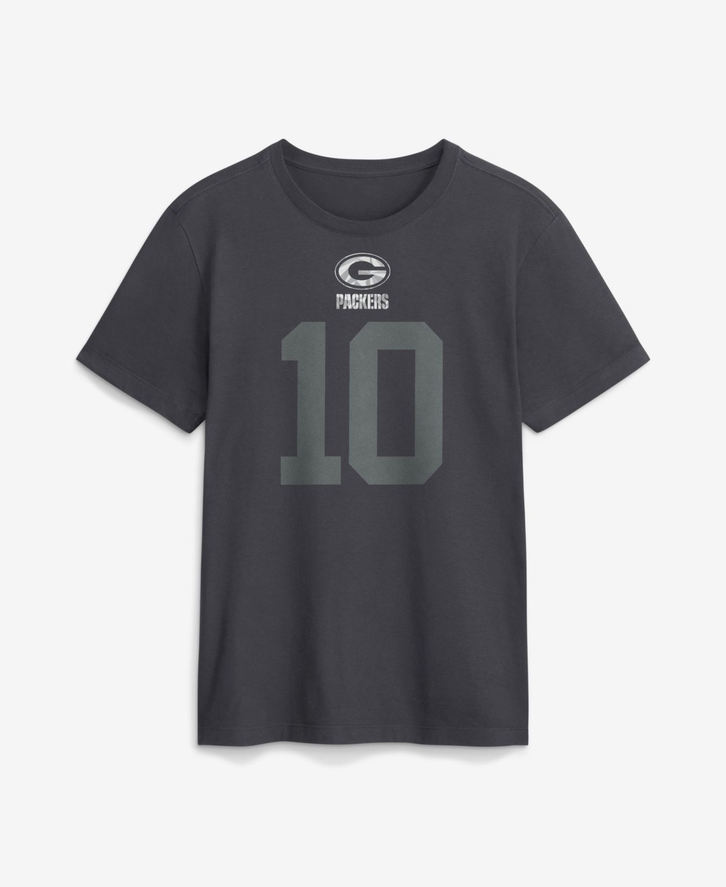 Мужская футболка Nike Jordan Love Anthracite Green Bay Packers Name & Number — фото 2