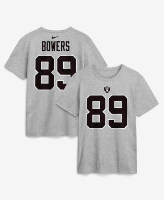 Men's Brock Bowers Heather Gray Las Vegas Raiders Name & Number T-Shirt