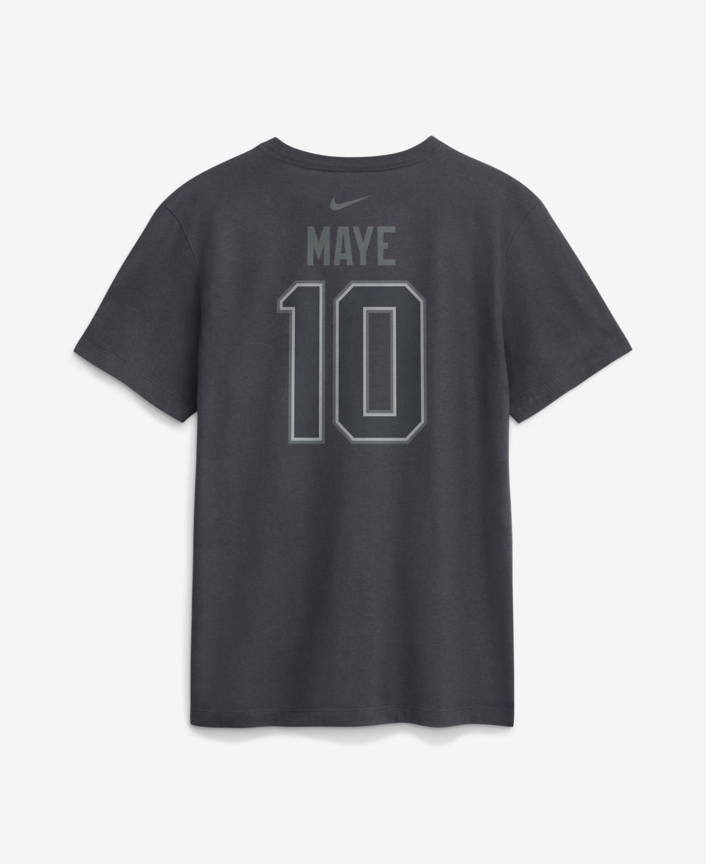 Мужская футболка Nike Drake Maye Anthracite New England Patriots Name & Number — фото 3