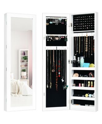Hanging Mirrored with Velvet Lining, Jewelry Cabinet