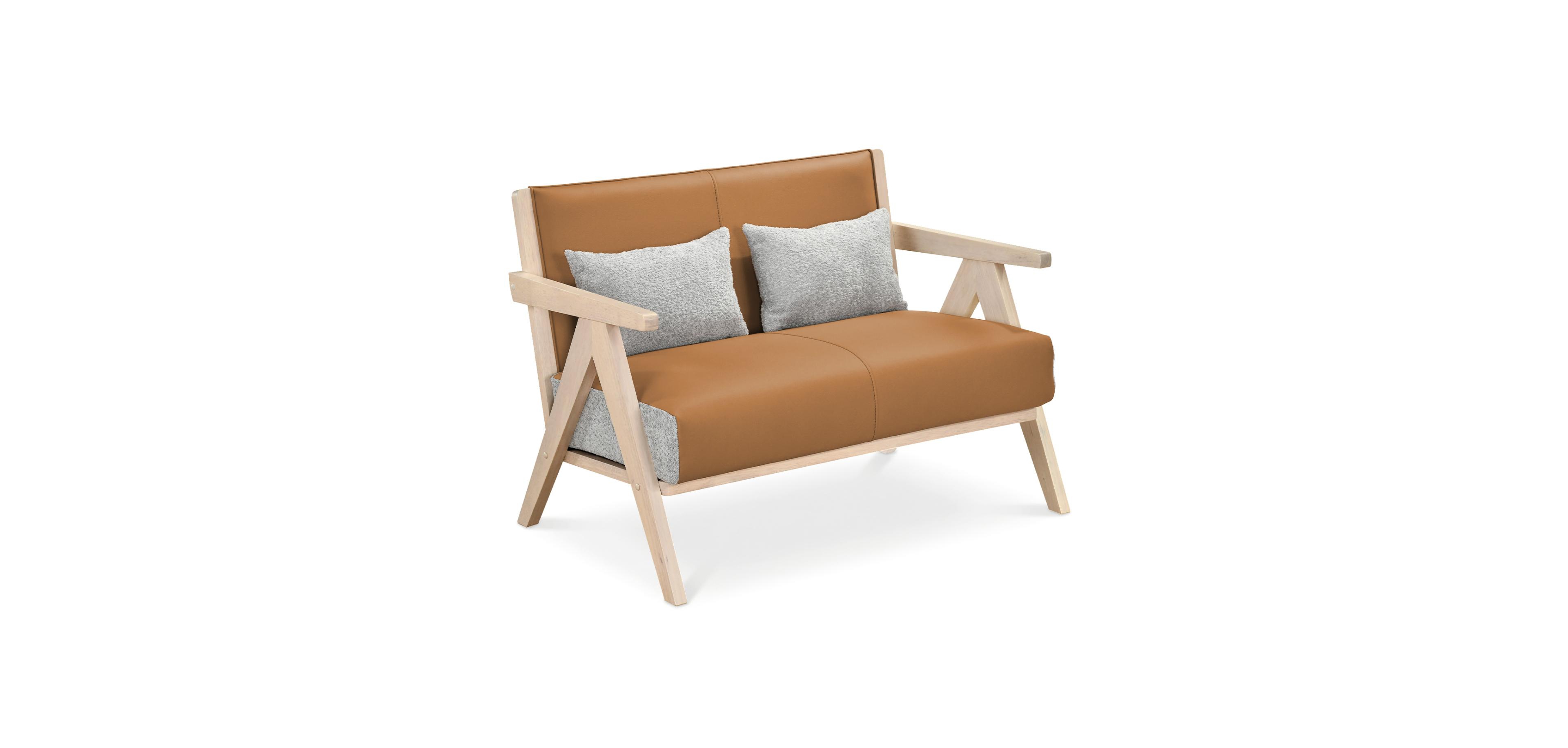 Mecale Chenille Loveseat Sofa with Pocket Spring Seat and 500 lb Capacity