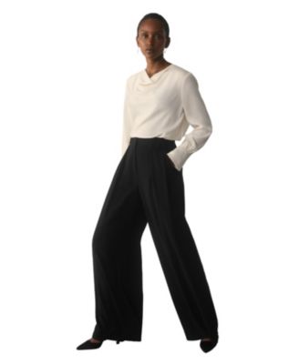 Women's Lyon Pleated High-Waist Wide-Leg Trousers
