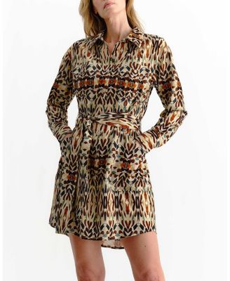 Women's Melody Long-Sleeve Mini Print Shirt Dress