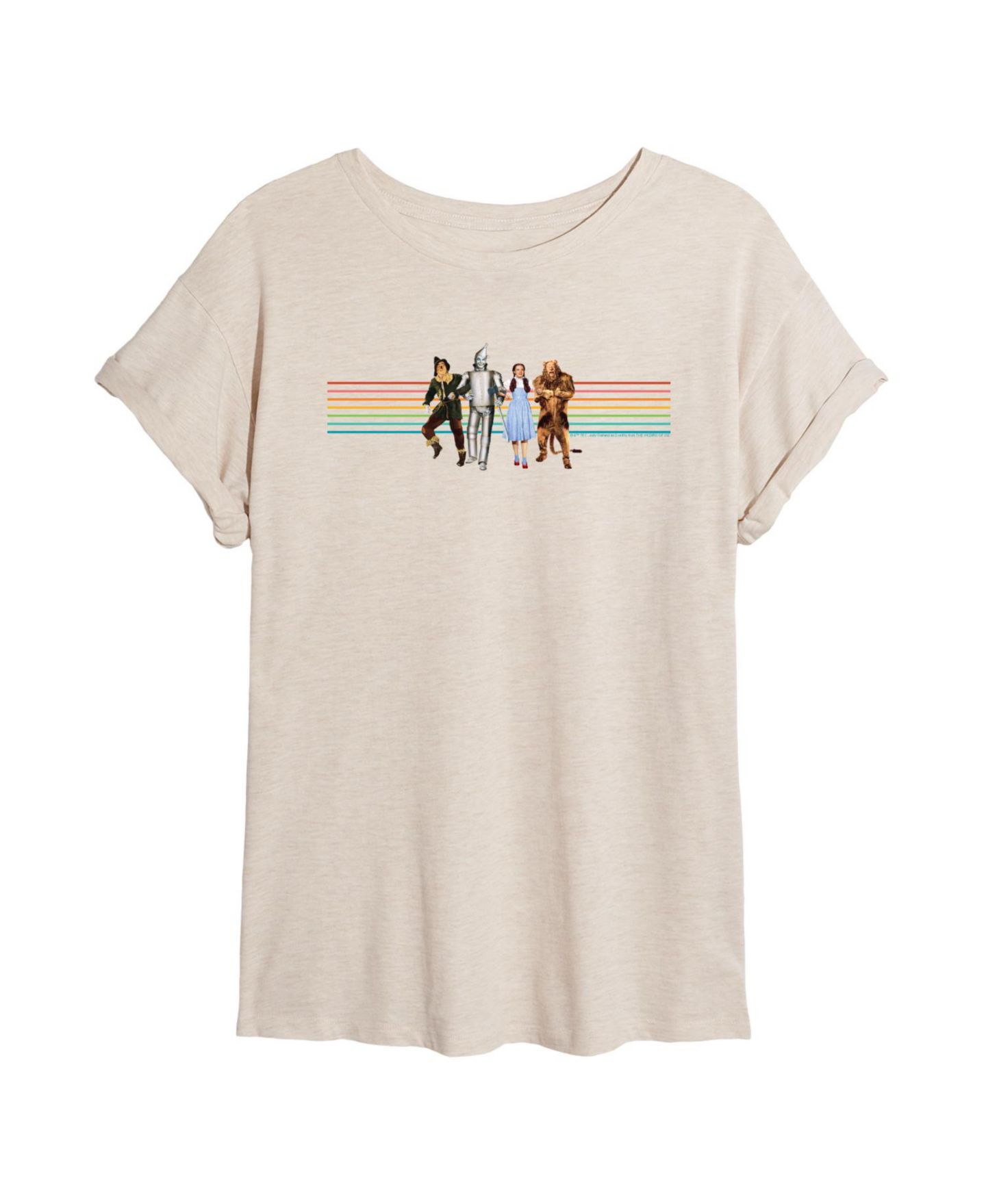 Женская футболка Wizard Of Oz Juniors' Rainbow Graphic Relaxed-Fit, цвет: Берёзовый — фото 4