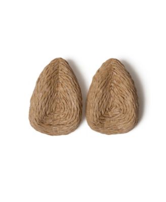 Beach Club Raffia Almond Earrings