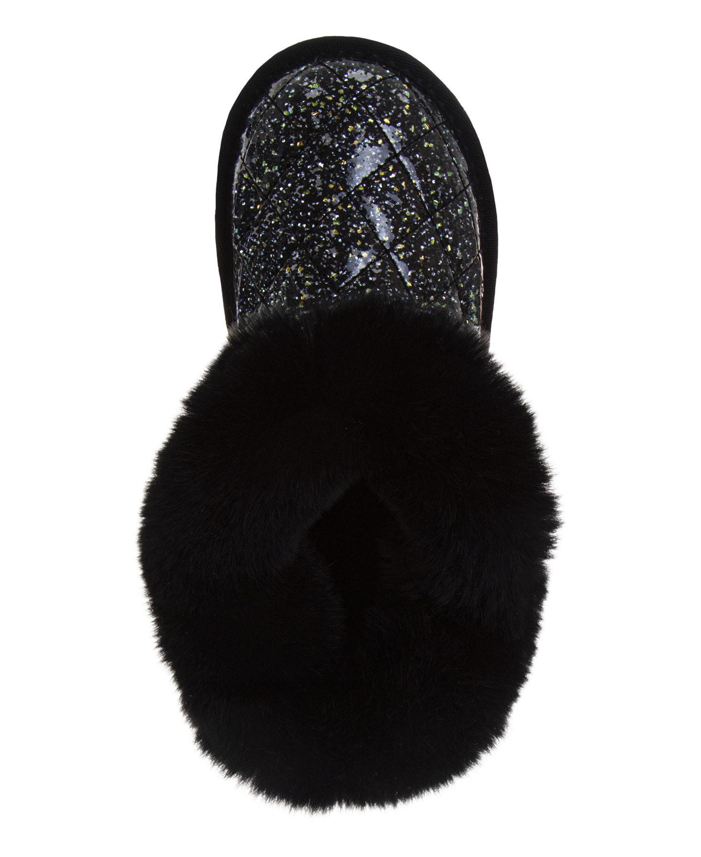 Ботинки Badgley Mischka Glitter Faux Fur Winter Boots, Cozy Fashion Ankle Boots with Plush Cuff для девочек, цвет: Чёрный — фото 3