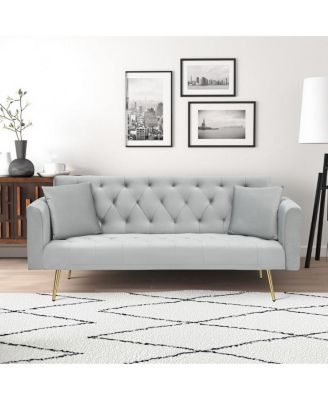 71" Vintage Convertible Loveseat Sofa for Small Spaces