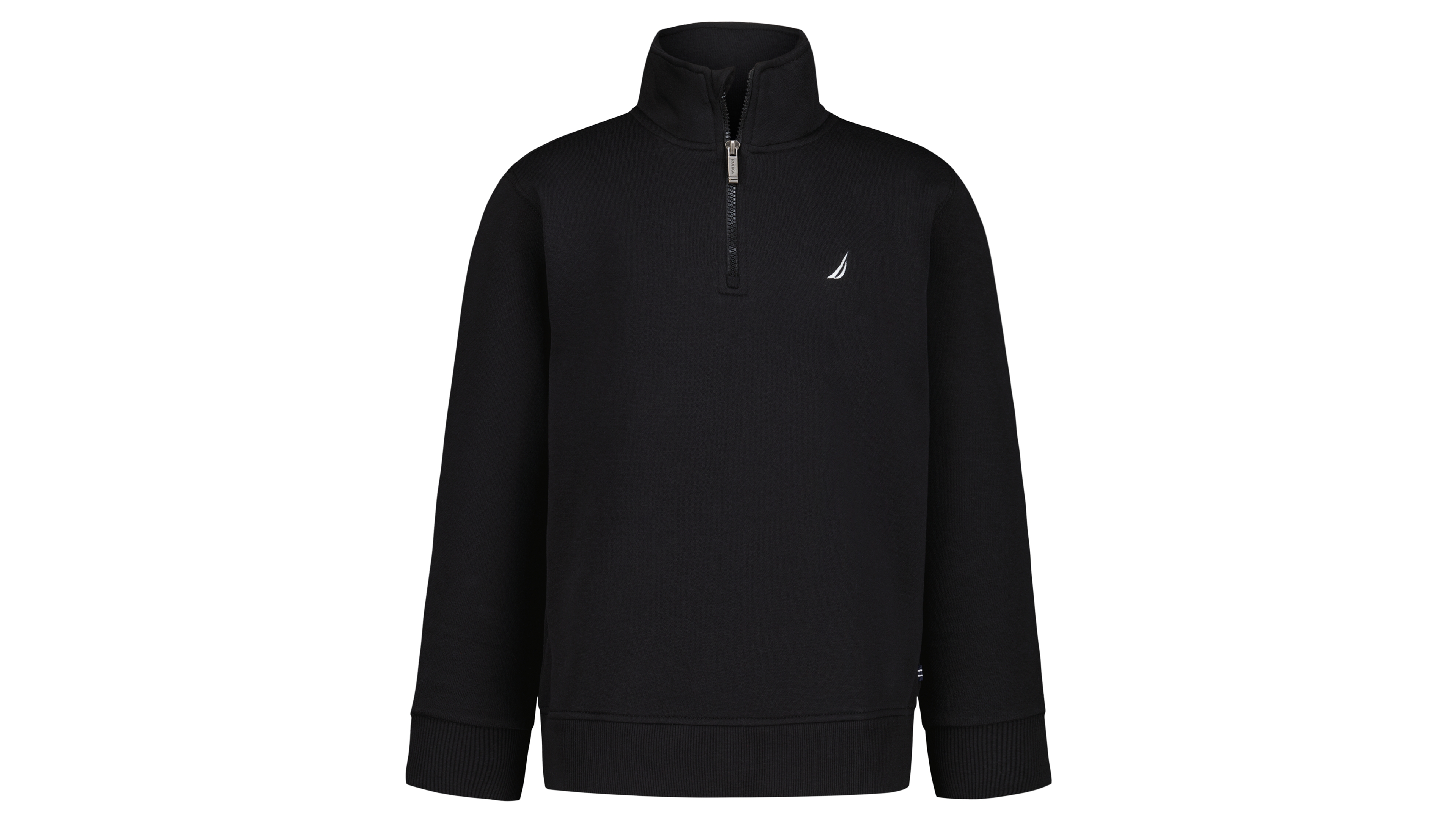 Nautica Boys' 8-20 Solid Quarter-Zip Mock Neck Long-Sleeve Sweatshirt