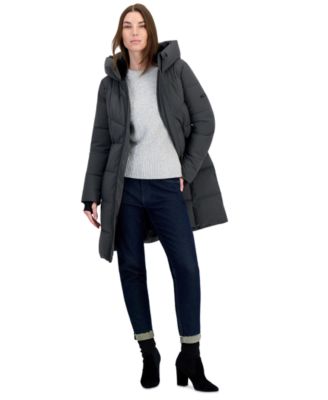 Women's Hooded Zippered Puffer Coat