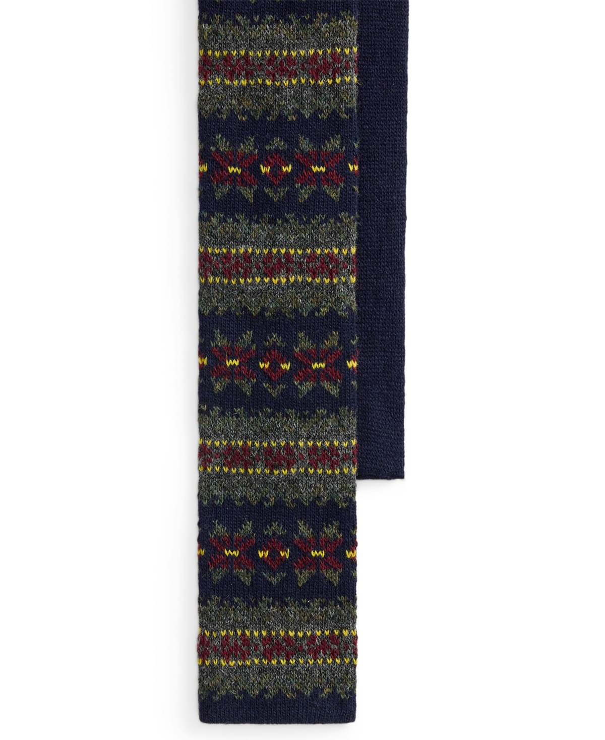 Polo Ralph Lauren Men's Fair Isle-Inspired Knit Wool Tie - Charcoal multi