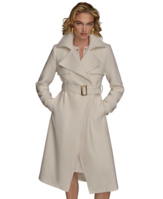 Women's Belted Notched-Collar Trench Coat