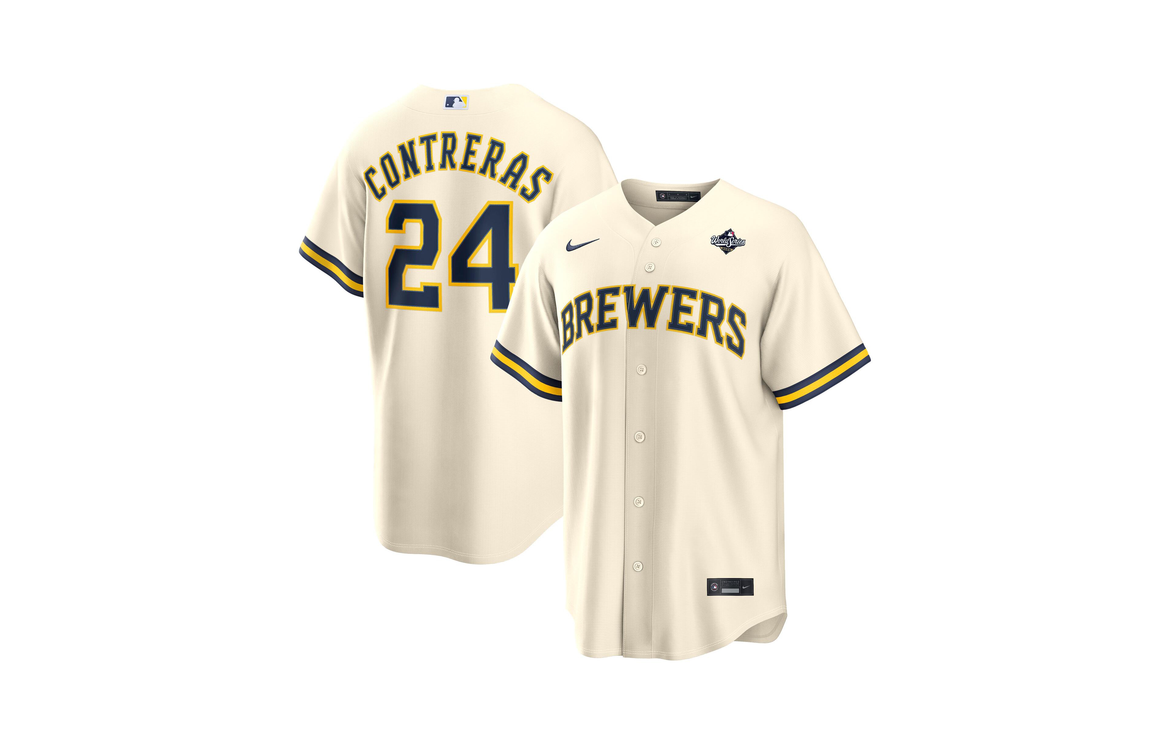 Nike Men's William Contreras Cream Milwaukee Brewers 2026 World Series Participant Replica Jersey