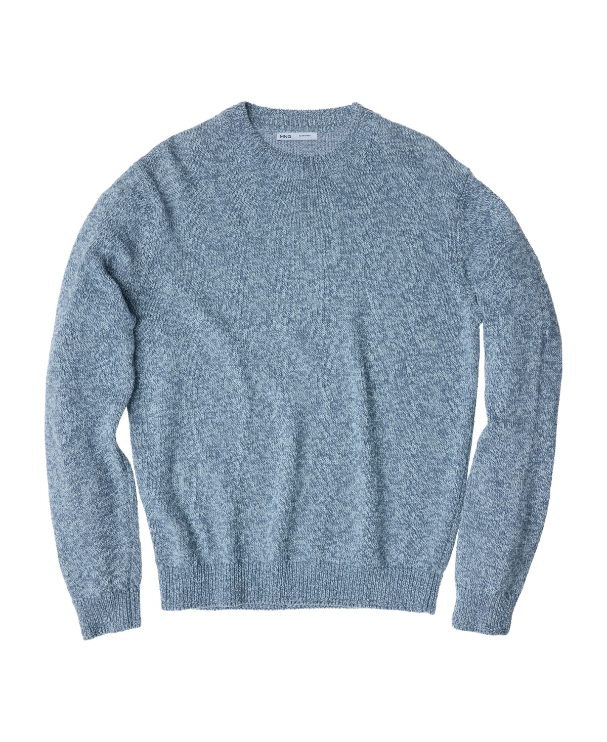 Mango Men's Cactus Regular-Fit Crewneck Sweater - Sky Blue