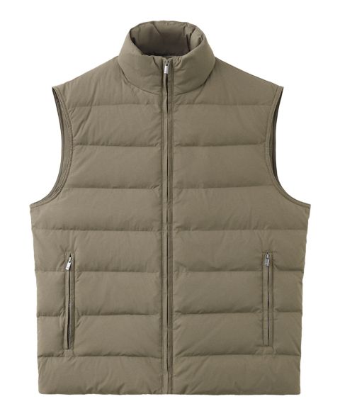 Мужской жилет Mango Mirlost Quilted Puffer, цвет: Средний коричневый