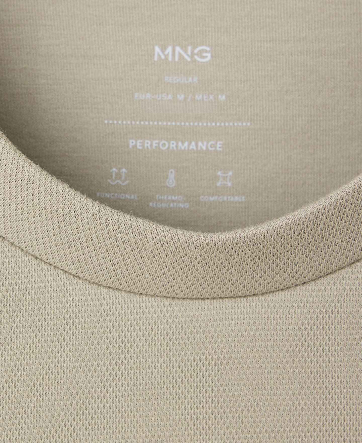 Мужская толстовка Mango Varese Crewneck Ribbed, цвет: Светлый пастельный серый — фото 9